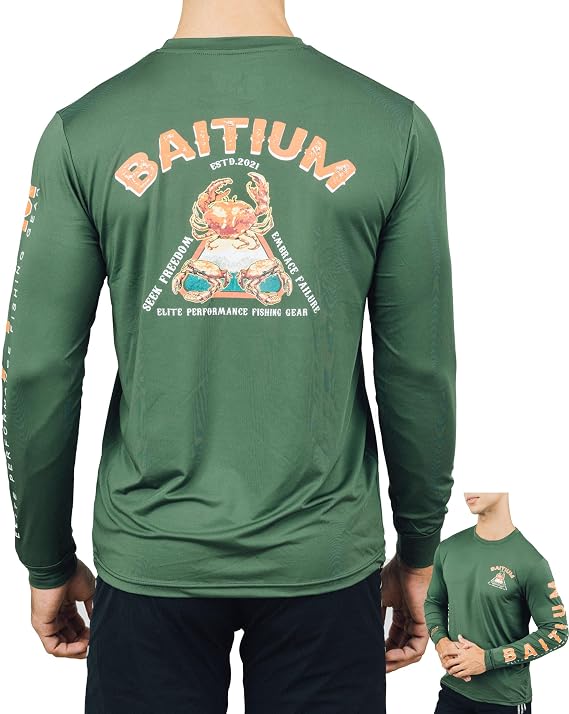 Fishing Shirts for Men, Mens Fishing Shirts Long Sleeve, UPF 50 Quick Dry, Rash Gaurd, Fishing Clothes for Men, Fishing Gear
