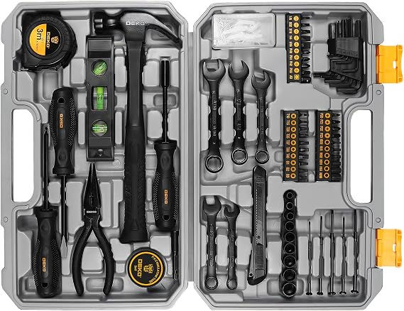 DEKOPRO Tool Kit Set Box Home Repair Tools Basic Hand Tool Box Set 148 Pieces