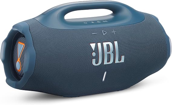 JBL Boombox 4 Portable Bluetooth Speaker, Waterproof, Deep Bass - Blue | Up To 34 Hours Playtime, IP68 Dustproof, AI Sound Boost For Louder Clearer Audio, Ideal For Beach, Pool, Boat And Outdoor Par
