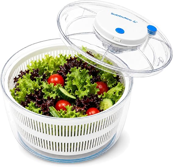 Electric Salad Spinner 5 QT, Lettuce Spinner, USB-C, Dry Greens in Seconds