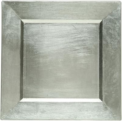 Chargeit by Jay Silver Square Charger Plate, Silver, Large