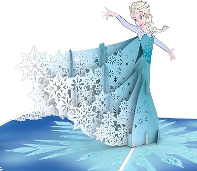 Lovepop Disneys Frozen Elsa Pop Up Card, 5x7-3D Greeting Card, Pop Up Birthday Card for kids, Card for Daughter or Sister, Celebration Cards, Frozen Birthday Card
