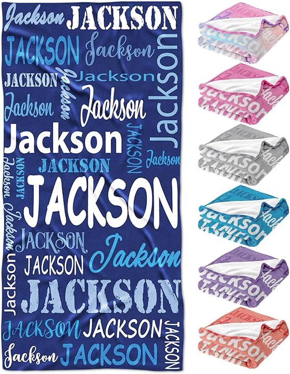 Novgarden Personalized Beach Towels for Kids with Name-Microfiber Beach Towels-Custom Quick Dry Cotton/Poly Blend Pool Towel-Easter Gift for Beach, Travel, Pool, Bath Decor-30X60