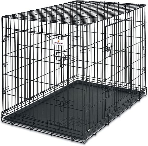 Petmate 38-Inch 2-Door Training Retreats Wire Kennel for Dogs, 70 to 90-Pound