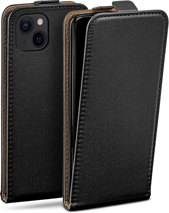 moex Flip Case for iPhone 14 Foldable with 360 Degree Protection Mobile Phone Case with Screen Protector PU Leather Mobile Phone Case Flip Case Cover Flip Case Black