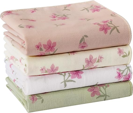 Handkerchiefs for Women, Soft Cotton Womens Handkerchiefs, Dainty Ladies Floral Hankies, Hankies for Women 13.7 * 13.7