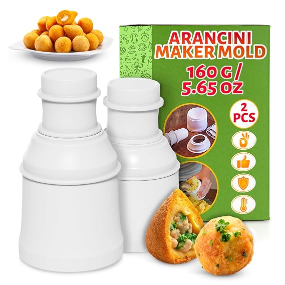 Arancini Maker Mold Set of 2, 160g/5.65oz, Plastic (White)