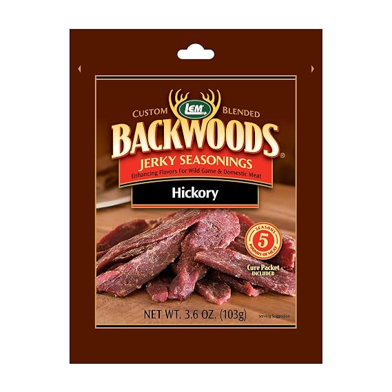LEM Products Backwoods Hickory Jerky Seasoning, 3.6 oz Packet