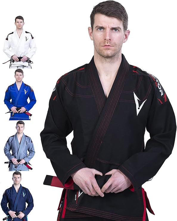 Brazilian BJJ Gi Jiu Jitsu Gi for Men Women Grappling gi Uniform Kimonos Ultra Light & Durable Pants Trouser & Jackets Pre-shrunk Pearl Weave 100% Cotton Fabric Attila Series Free Belt