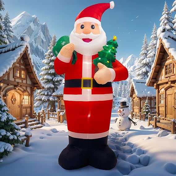 14FT Giant Inflatable Santa Christmas Inflatables Outdoor Decorations