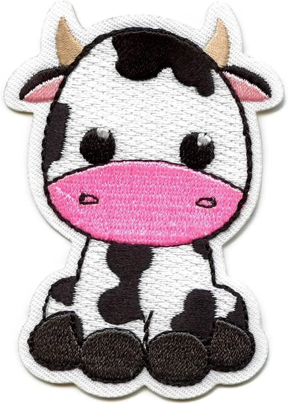Cute Cow Patch Embroidered Iron On