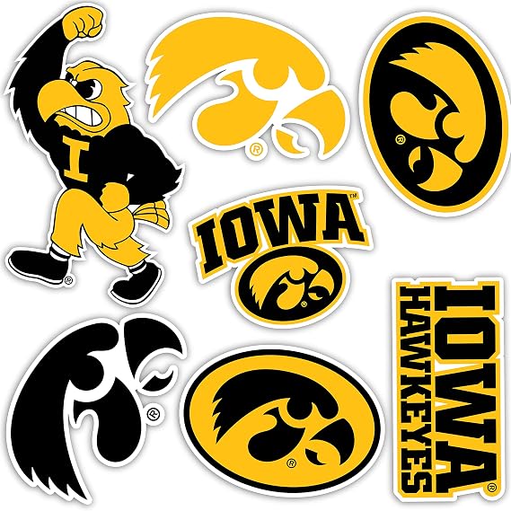 Desert Cactus Iowa Hawkeyes Sticker Car Decal (T2) | Officially Licensed UI UofI University of Iowa Vinyl Decal Sticker for Laptops, Water Bottles, Cars, Windows & Scrapbooks