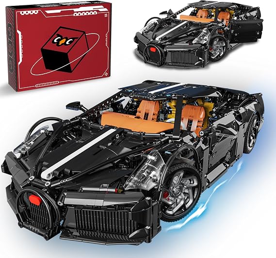 Super Car Building Toys - 1:10 Model Car Building Blocks Challenging Race Car Building Set Toy Technic Car Gift for Boys Teens 8+ Adults and Vehicle Enthusiasts