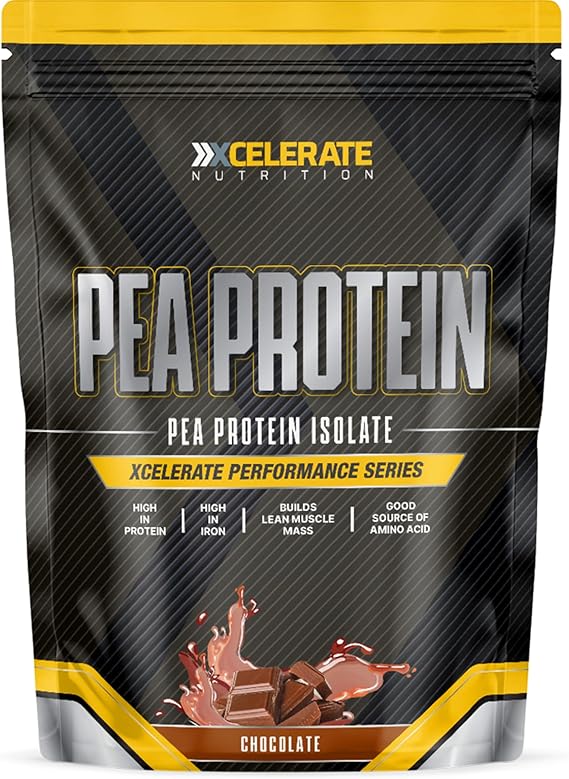 Pea Protein Isolate Powder –100% Plant-Based Protein for Muscle Growth, Digestive Health, and Weight Management– Vegan, Gluten-Free, Low Fat & Sugar By XCelerate Nutrition (1Kg, Chocolate)