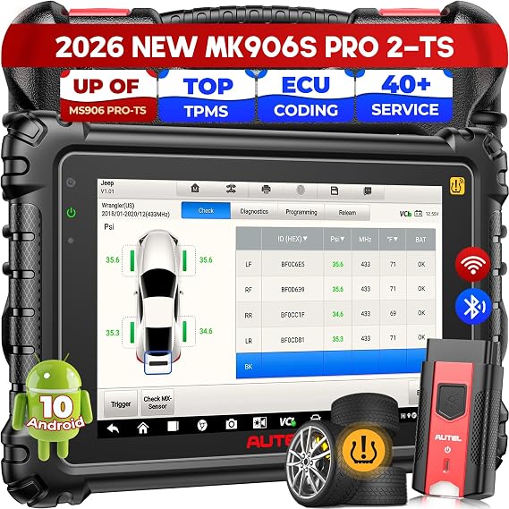 Autel Scanner MaxiCOM MK906S PRO 2-TS, Top TPMS Programming OE-ECU Coding