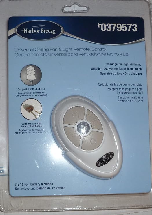 Harbor Breeze Universal Ceiling Fan & Light Remote Control
