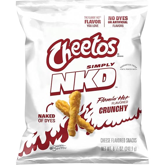 Cheetos Simple NKD Cheese Flavored Chips No Dyes No Artificial Flavors - 1 bag (Flamin Hot 8.5oz)