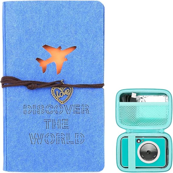Holds 180 Photos 2x3 Photo Album Book + Canon Ivy Mini Instant Printer Hard Case