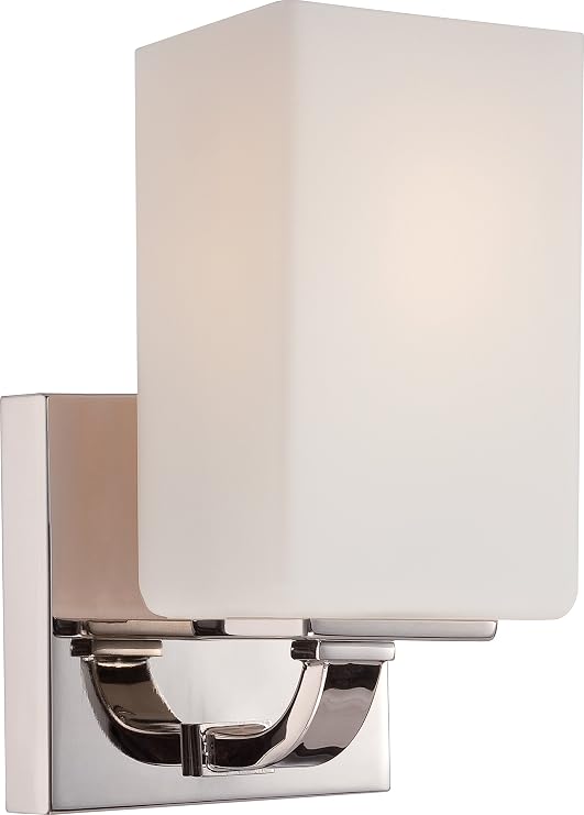 Nuvo Lighting 60/5181 Transitional One Light Vanity from Vista Collection in Polished Nickel Finish