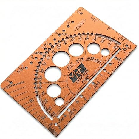 Designer – 15-in-1 Credit Card Multitool Ruler – Aluminium Wallet Multitool Card for Architects, Engineers & Designers – Pocket Multi Tool, Dual Scale, TSA Approved