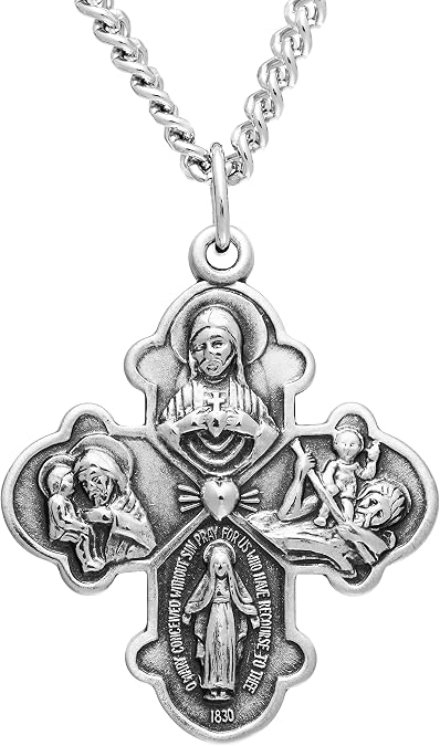 Amazon Collection 4-Way Cross Pendant Necklace, 24"