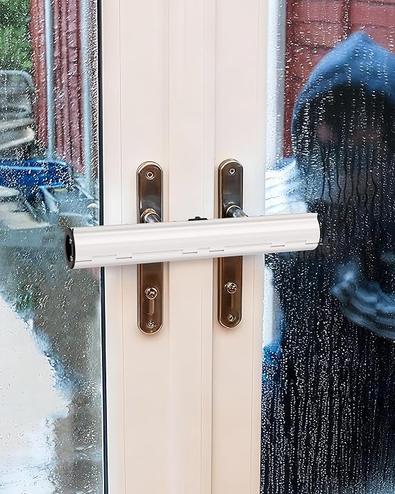 HOMGEN High Security Keyless French Patio Door Lock Burglar-Proof for Home | Robust Zinc Alloy, Easy to Install & No Tool Needed, Weatherproof, Only for 2 Horizontal Door Handles, for UPVC Door