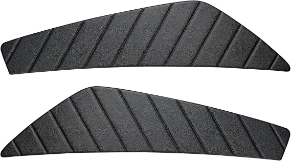 DashSkin Door Panel Inserts Door Panel Inserts (Left+Right Pair) Compatible with 2010-2014 Ford Mustang in Pleated Black - Hard Molded Plastic Door Skin Cover