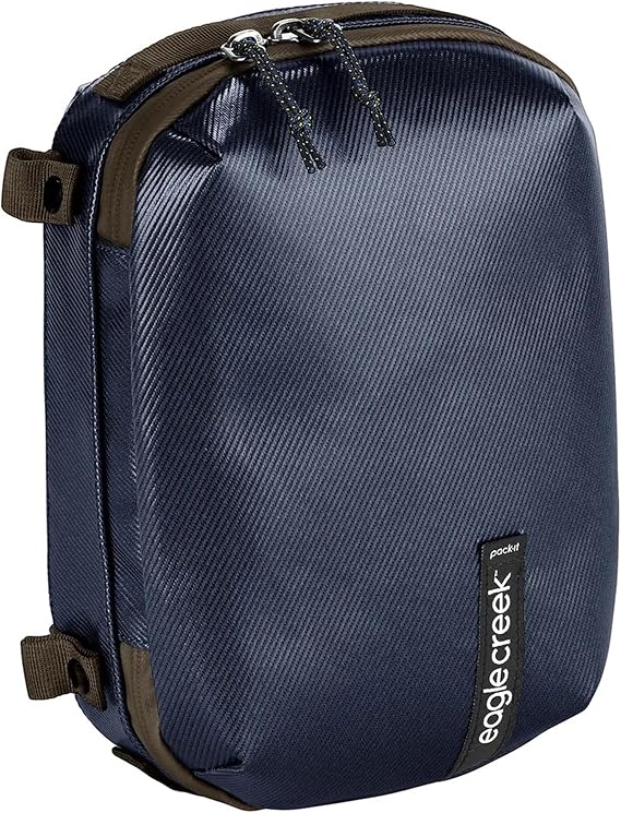 Eagle Creek Pack-It Gear Cube - Durable Packing Cube & Outdoor Travel Organizer to Keep Items Secure - Water Resistant - Easily Attachable - Easy Gripping - Small, Atlantic Blue