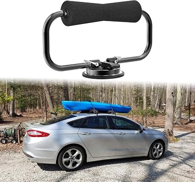 Adjustable Removable Kayak Roller, Kayak Boat Load Assist with Heavy-Duty Suction Cup Car Mount for Conveniently and Quickly Place The Kayak, Boat, Ocean Boat or Other Hull on Transportation SUV Car