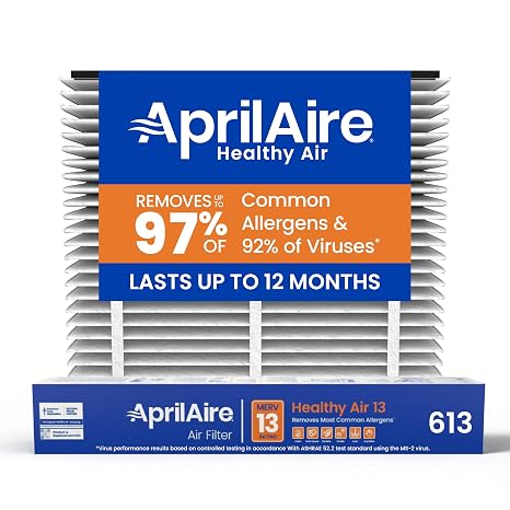 AprilAire 613 Replacement Filter for AprilAire Whole House Air Purifier 1625FG - MERV 13, Healthy Home Allergy, 16x25x4 Air Filter (Pack of 1)