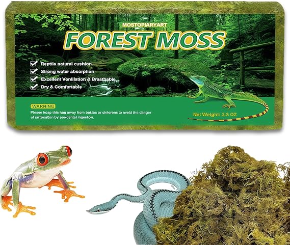 150g Sphagnum Moss for Plants, Natural Sphagnum Moss Reptile for Orchids, Carnivorous Plants, Succulents, Snakes, Turtles, Reptiles & Amphibians -1
