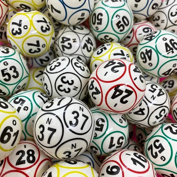 MR CHIPS Professional Casino Grade Bingo Balls - 2, 6 and 12 Sided Coated Ping Pong Style for Electronic Equipment Large Cages Multi-Colored 1.5 (38 mm)