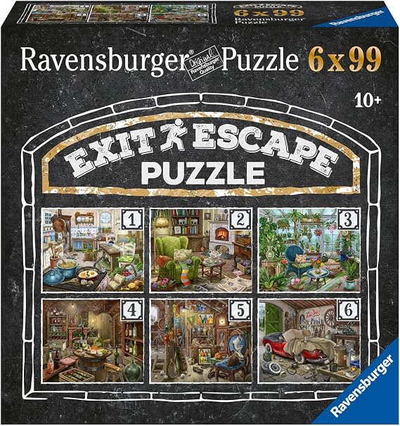Ravensburger EXIT Puzzle The Ghostly Manor House 6 x 99 Pieces