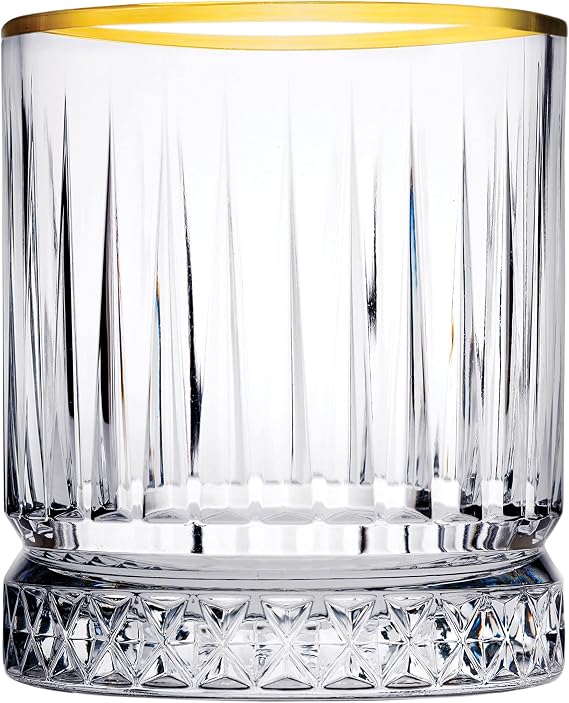 Paşabahçe Golden Touch Elysia Whiskey Glass, 4-pack 355 cc
