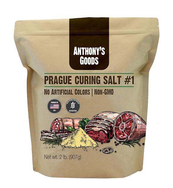 Anthony's Prague Curing Salt No.1, 2 lb, Gluten Free, Prague Powder, Made in USA