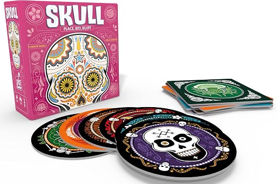 Asmodee | Skull – The Iconic Bluffing Party Game | Simple to Play, High-Tension Bidding Great for Games Nights & Gatherings | Roses or Skulls? Only You Know | 3–6 Players, Ages 10+, 30 Mins