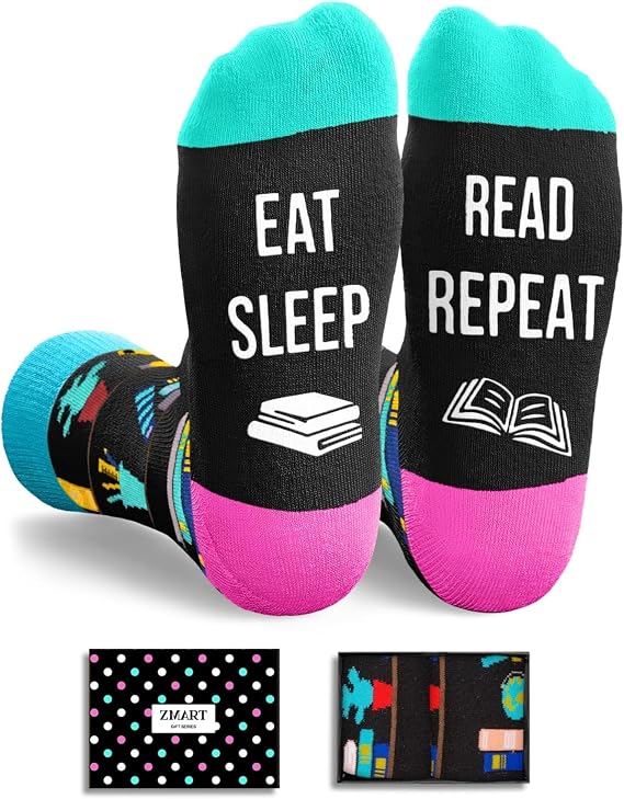 Zmart Book Lovers Gift Ideas - Reading Graduation Science Socks for Women Men