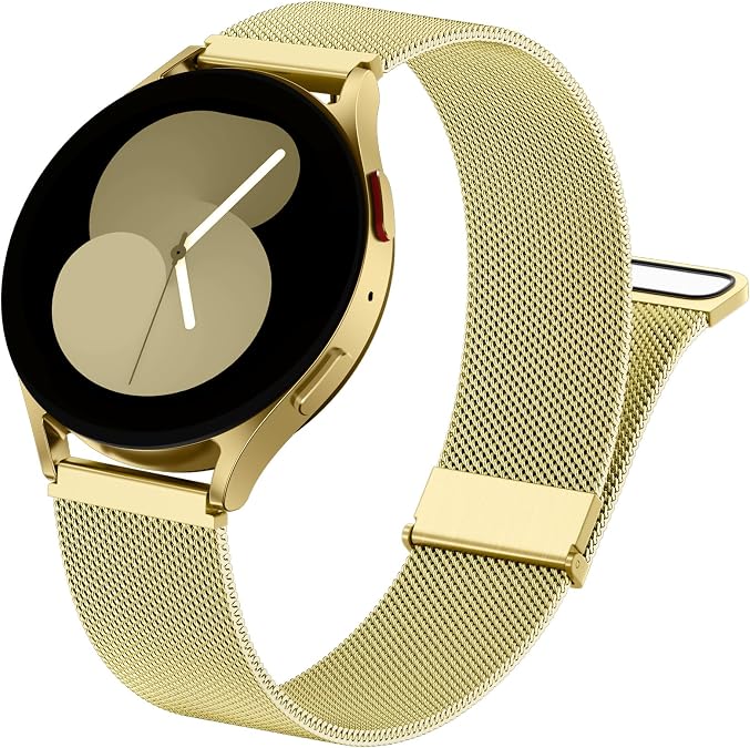 GEAK Metal Bands Compatible with Galaxy Watch 7 Band 6 5 4 FE Active 2 40mm 44mm/Galaxy 5 pro 45mm/Classic, 20mm Stainless Steel Milanese Mesh Loop Magnetic Strap for Samsung Watch Bands Women Men