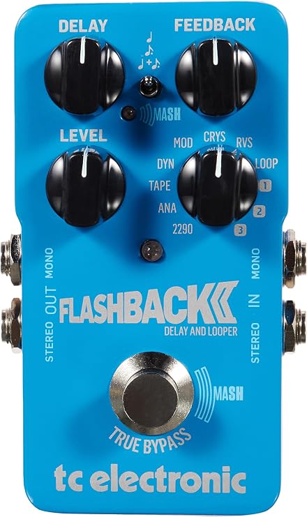 TC Electronic Flashback 2 Delay Pedal with MASH Technology, Crystal Delay, and TonePrint Effects