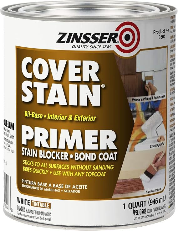 Zinsser Cover-Stain Stain-Blocking Primer, Quart