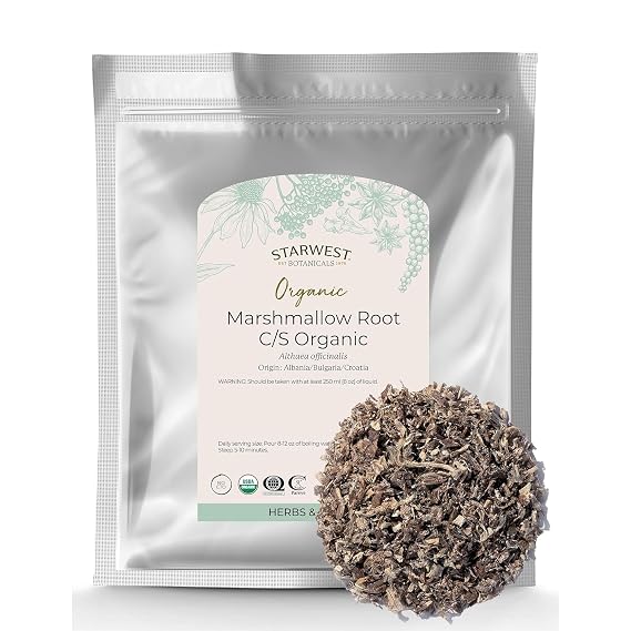 Starwest Botanicals Organic Marshmallow Root, Cut & Sifted - Bulk 1 lb Bag