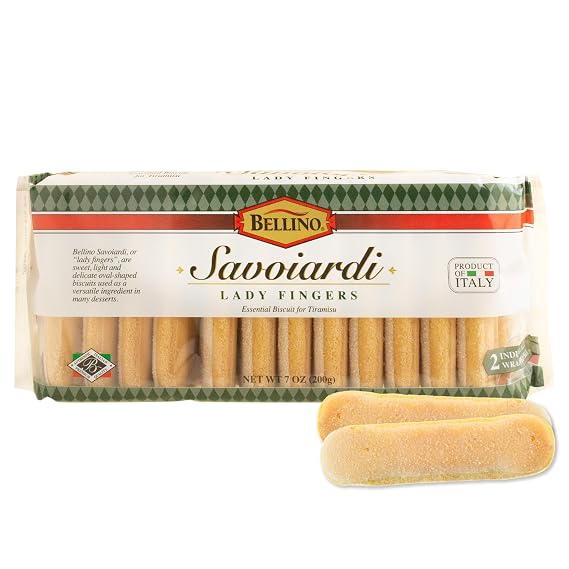 Bellino Savoiardi Lady Fingers Biscuits, Italian Tiramisu Cookies, 7 oz