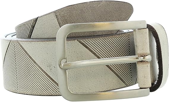 Pierre Cardin Distressed Taupe Classic Silver D-Ring Adjustable Belt Adjustable Mens Belt-40