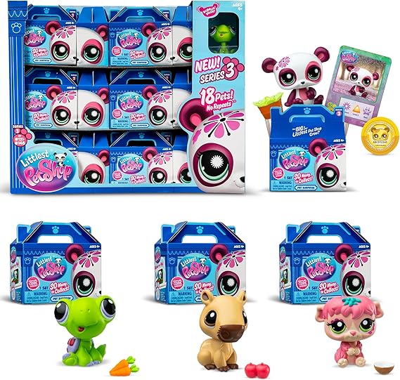 Littlest Pet Shop - Pet Surprise Display - Series 3 18 Pets Collector Set + 1 Bonus Pet, Gen 7 Authentic LPS Bobble Head Toy Figure, Collectible Toy Animal, Ages 4+