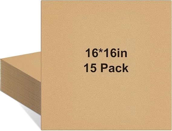 Henoyso 15 Pack 16 X 16 Inch Brown Cardboard Sheets