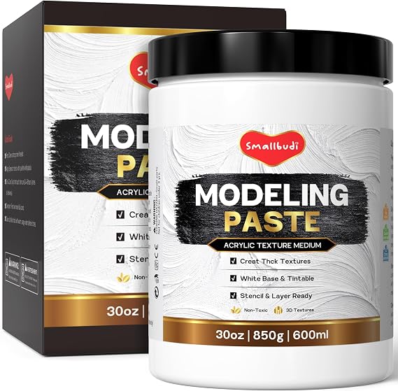 Smallbudi Modeling Paste 600 ml / 30 oz for Acrylic Painting