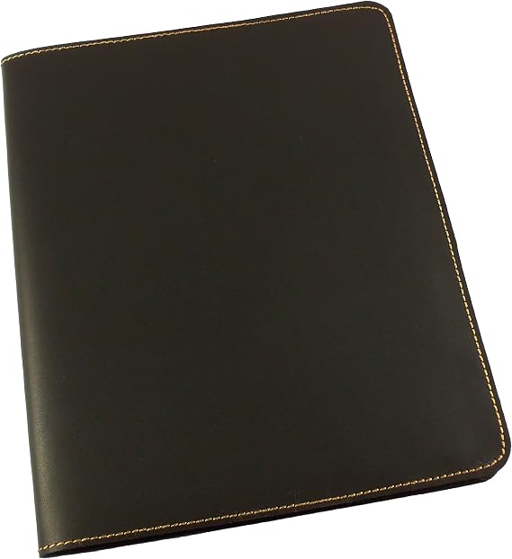 Rustic Ridge Refillable Leather Composition Notebook - Composition Notebook Cover - Leather Notebook Cover - Fits Moleskine XL 9.75" x 7.5" (Black)
