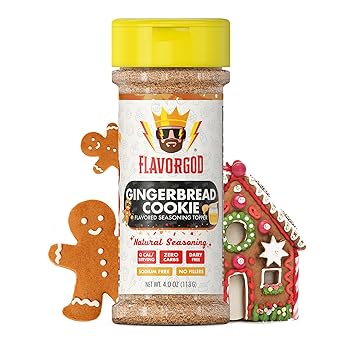 Gingerbread Cookie Seasoning Mix by Flavor God - Premium All Natural & Healthy Spice Blend for Ice Cream, Coffee, Donuts & Cookies - Kosher, Low Sodium, Dairy-Free & Gluten-Free - Great Flavor Spices and Seasoning Gift