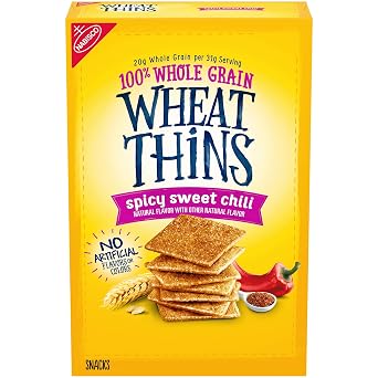 Wheat Thins Spicy Sweet Chili Snacks, Whole Grain Wheat Crackers, Snack Crackers, 8.5 oz