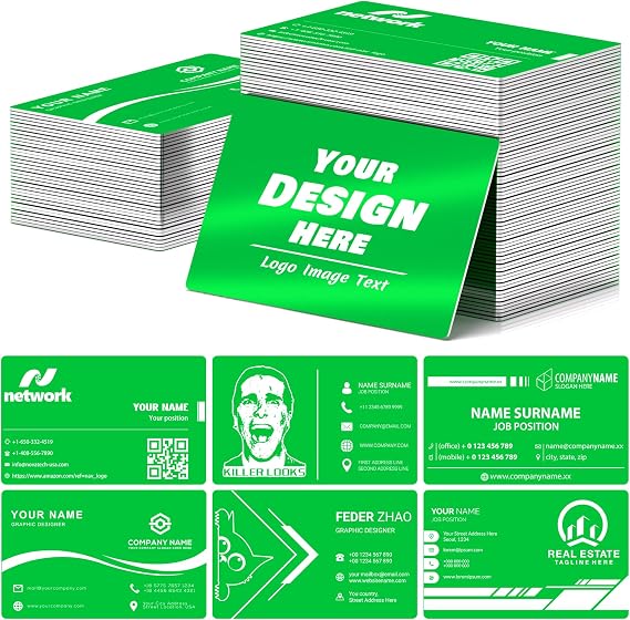Custom Metal Business Cards, 20 Personalized Business Cards with Logo